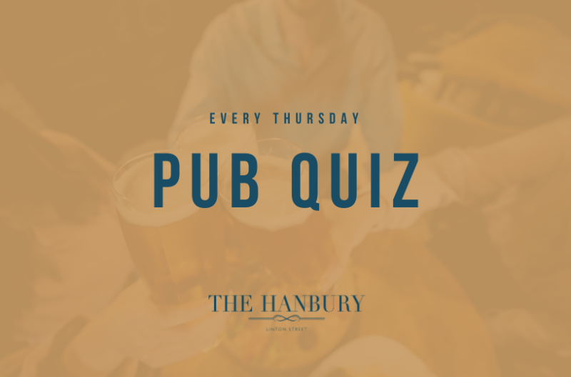 Thursday Night Pub Quiz at The Hanbury Islington.